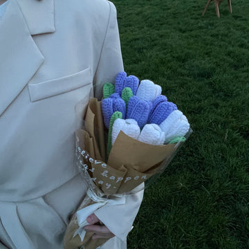 Handmade Crochet Tulip Bouquet - Mother's Day Gift