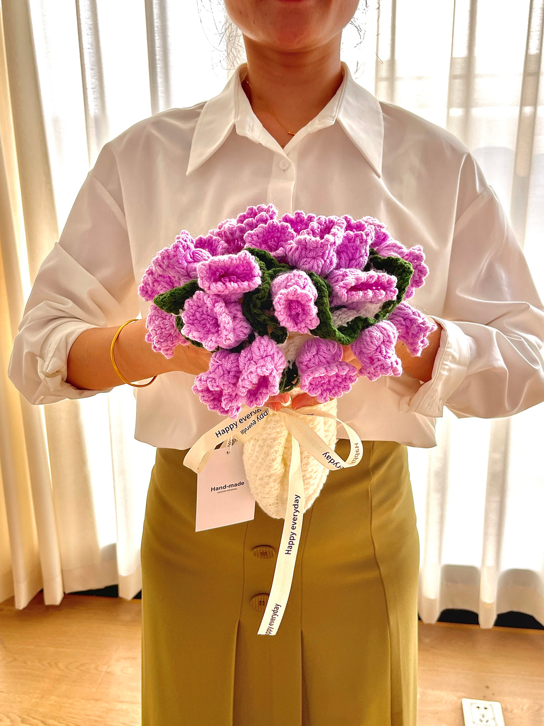 Pink lily of the valley blanket