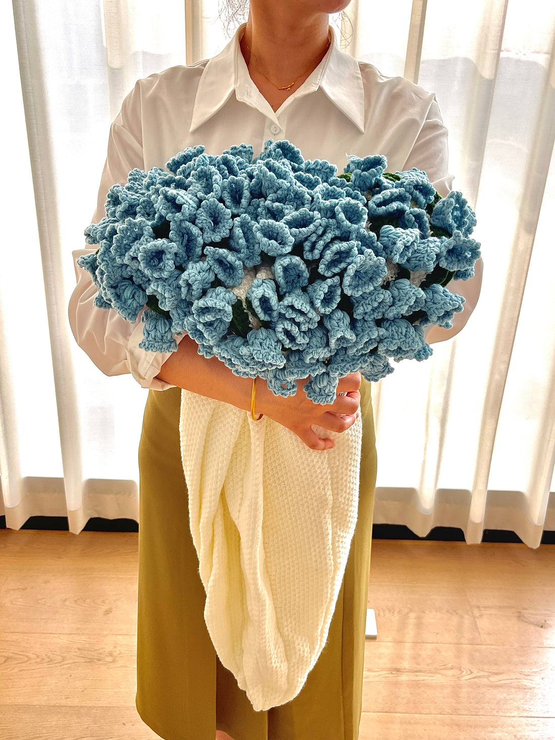 Blue lily of the valley blanket