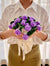 Crochet Purple Rose Bouquet Blanket