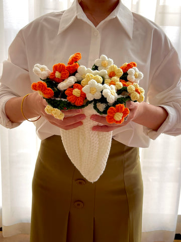 Multiple colors Crochet Rose Bouquet Blanket,Crochet Flower Bouquet Blanket,Mother’s Day Gift,Lily of the valley,Wedding Gift,Sunflower