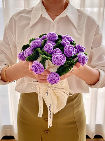 Bouquet Blanket- Purple Rose
