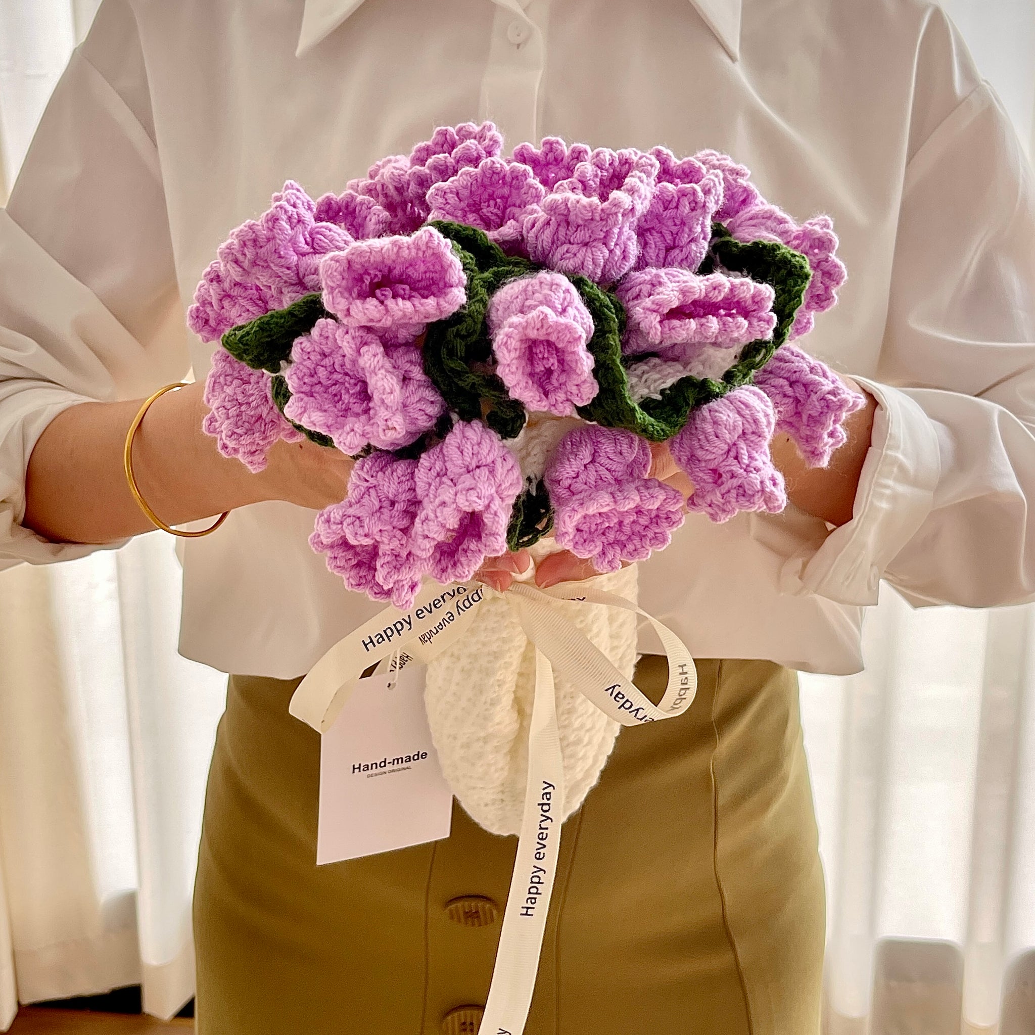 Pink lily of the valley blanket