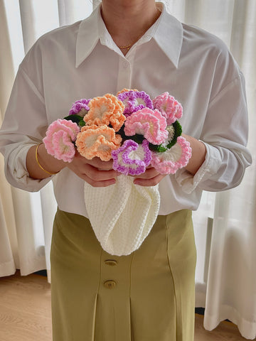 Manta de flores de clavel esponjosa